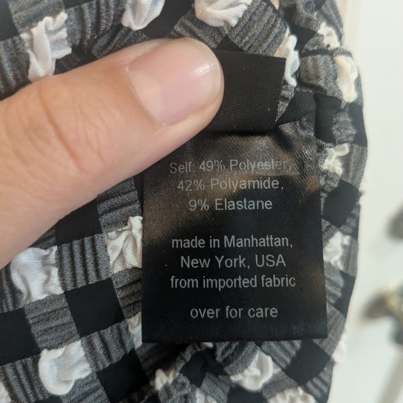 Rachel Comey Pout Gingham Asymmetrical Top - Picture 6 of 6